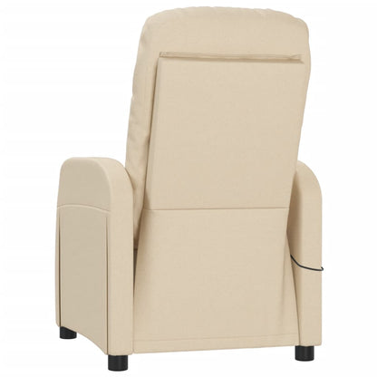 vidaXL Massage Chair Cream Fabric